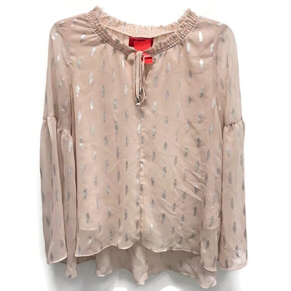 Jennifer Lopez Blush & Silver Spotted Blouse - Picture 1 of 2